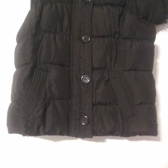 Arizona Jean Company women's size M black puffer hooded vest - Picture 3 of 11